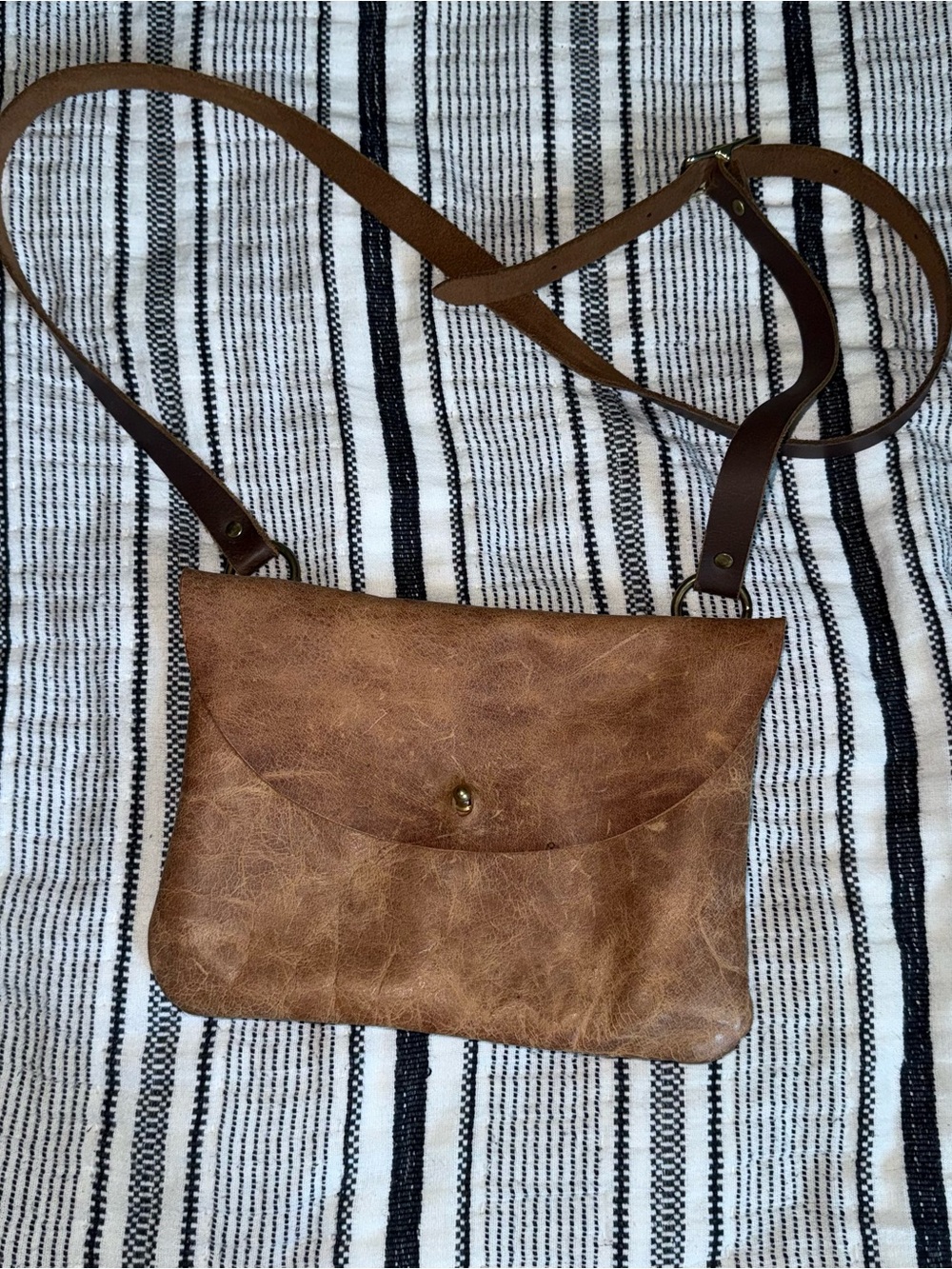 Amish made leather purse bag crossbody